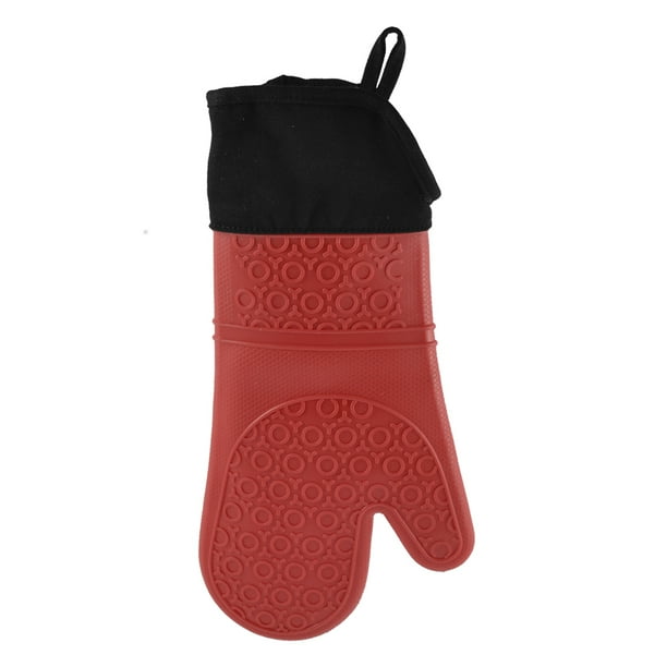 Charcoal Color Fire Retardant Fabric Oven Mitt 17 inch Length